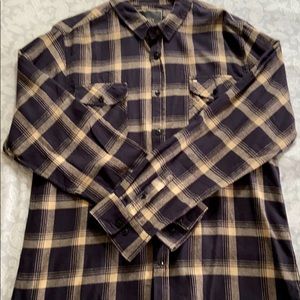 Men’s long sleeve plaid shirt